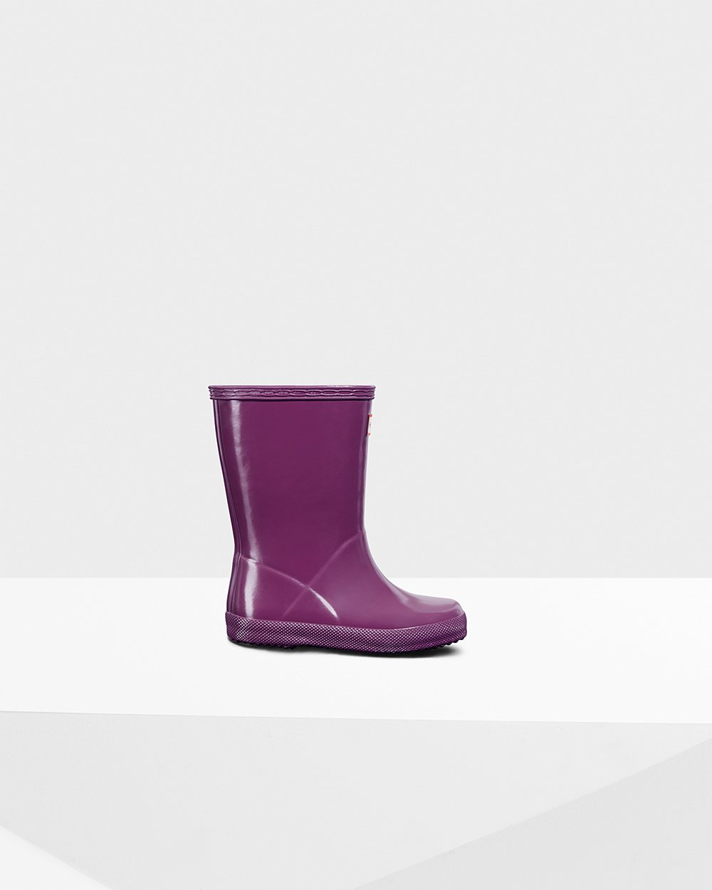 Botas de Lluvia Hunter Niños - Original First Classic Gloss - Morados - FALQOKP-60